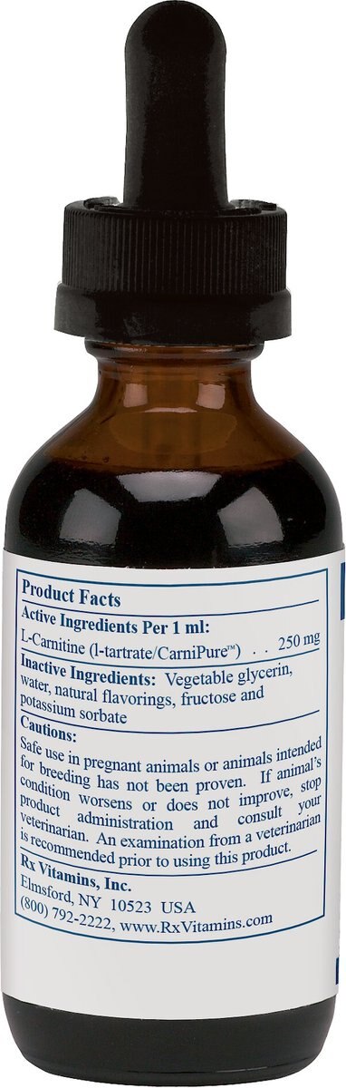 Rx Vitamins LiquiCarn Liquid Heart Supplement for Cats and Dogs