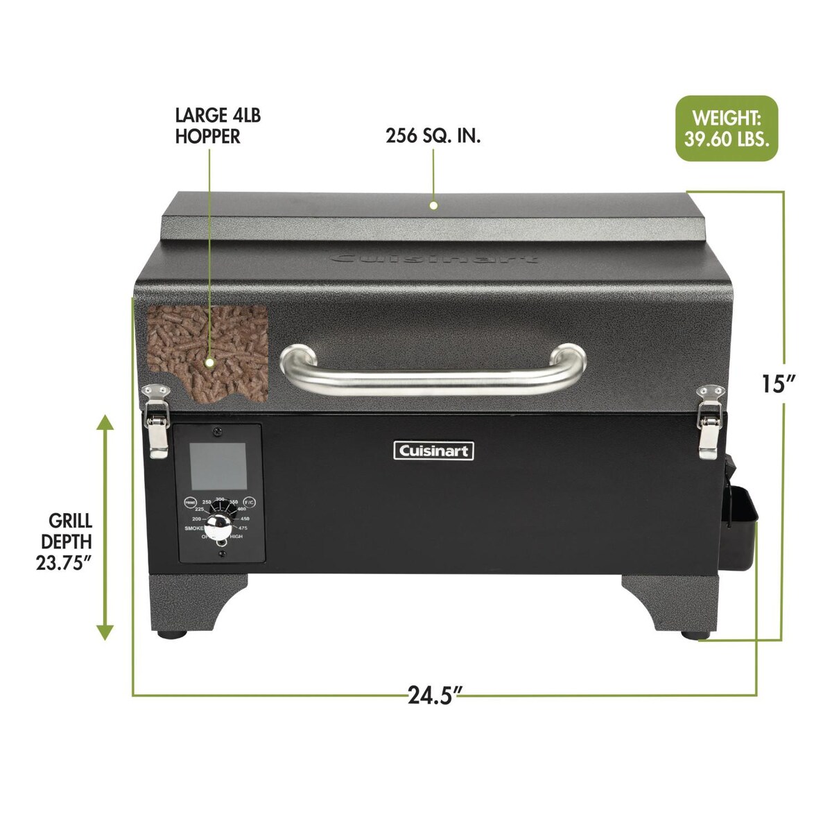 Cuisinart 24-Inch Portable Wood Pellet Grill and Smoker