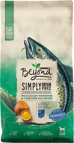 Purina Beyond Grain-Free Natural Simply Wild Caught Whitefish and Cage Free Egg Recipe Dry Cat Food