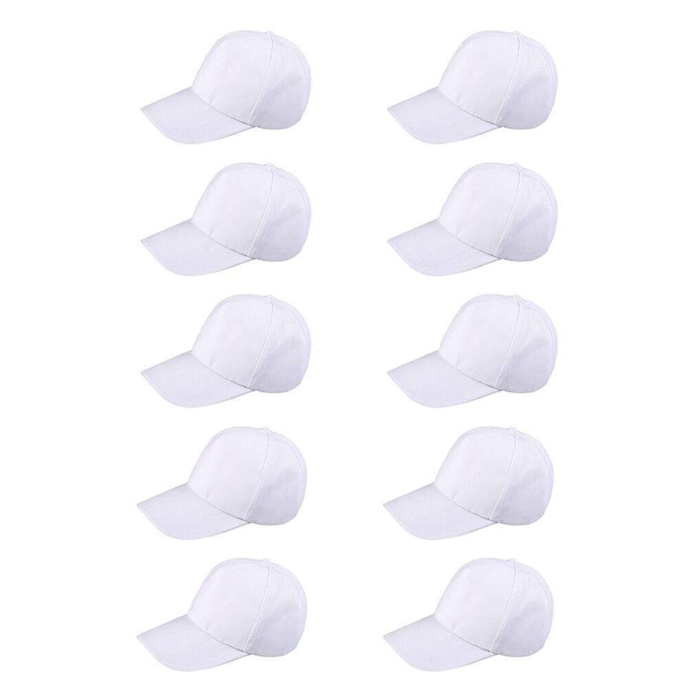 10pcs Diy Painting Hats Hand-painted Peaked Caps Diy Art Craft Supplies