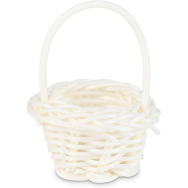 Juvale White Mini Woven Baskets with Handles (1.75 x 2.5 in， 24 Pack)