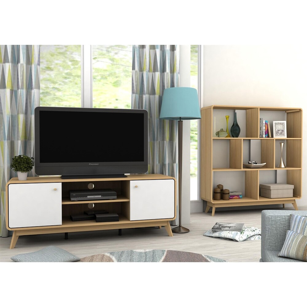 Ren Home Leva Media Console TV Stand with Storage