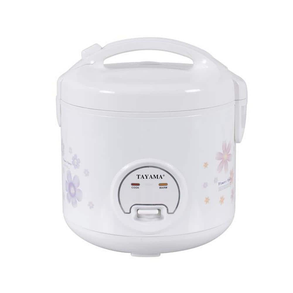 Tayama 16-Cup White Rice Cooker with Steamer and Non-Stick Inner Pot TRC-08RS