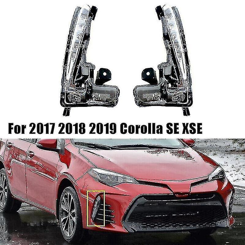 Compatible With 2017 2018 2019 Toyota Corolla Se Xse Led Fog Lights Lamps 2pcs