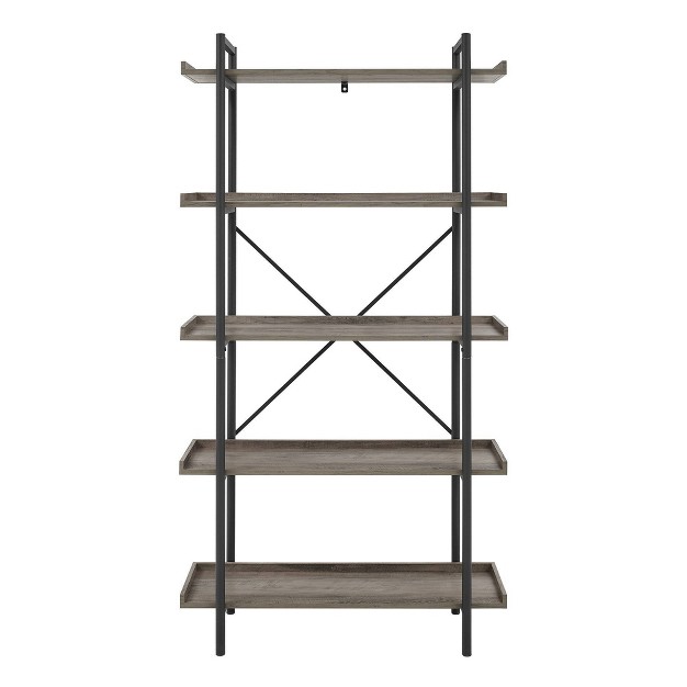 5 Tray Shelf Urban Pipe X Back Bookshelf Saracina Home