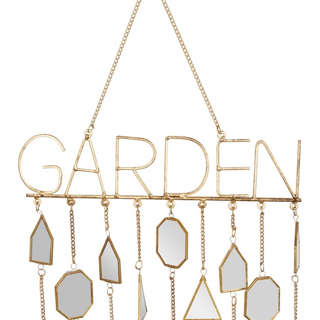 Iron Eclectic Garden Windchime Gold silver Olivia amp May