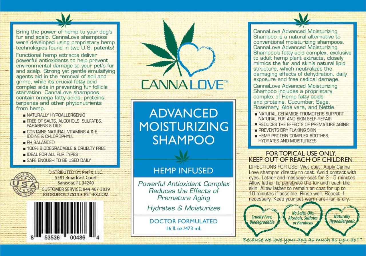 CannaLove Advanced Moisturizing Shampoo For Dogs 16oz