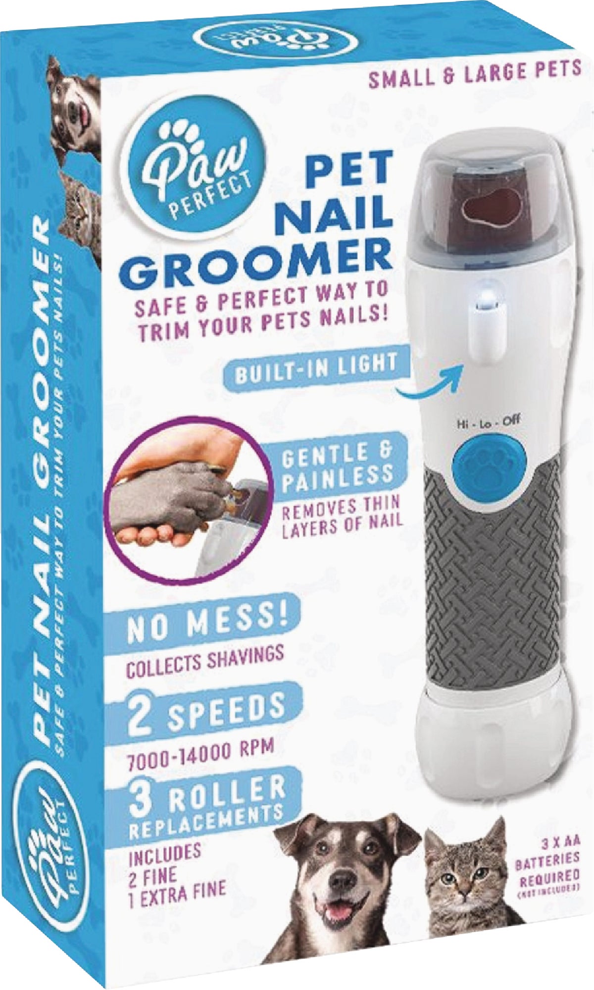 Bell+Howell Paw Perfect Pet Nail Groomer 1-1 2 In. Dia. X 7 In. L.