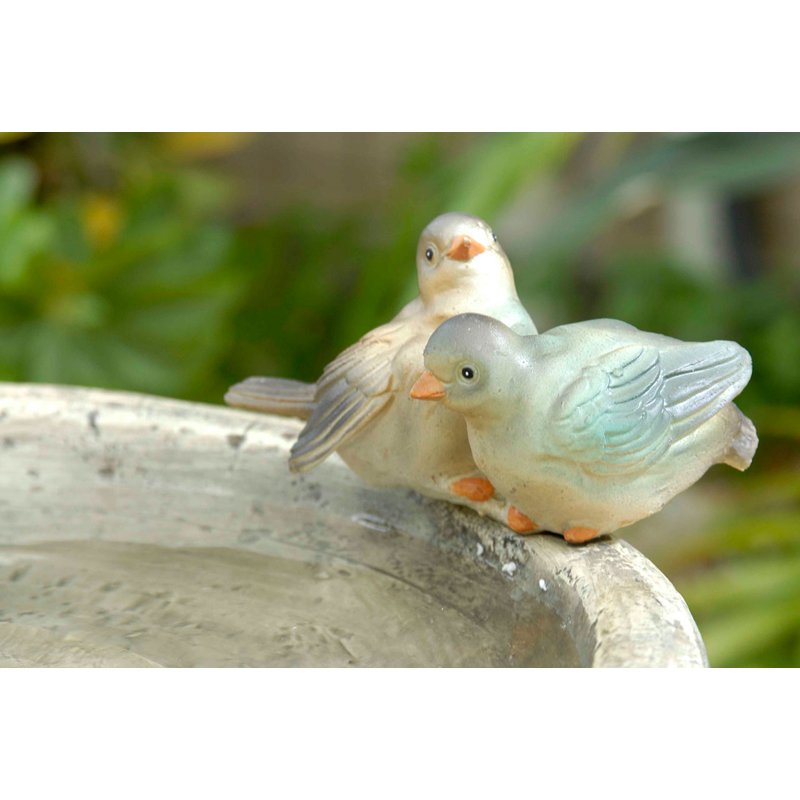 Jeco Inc. Resin/Fiberglass Versando Bird Bath Outdoor Water Fountain