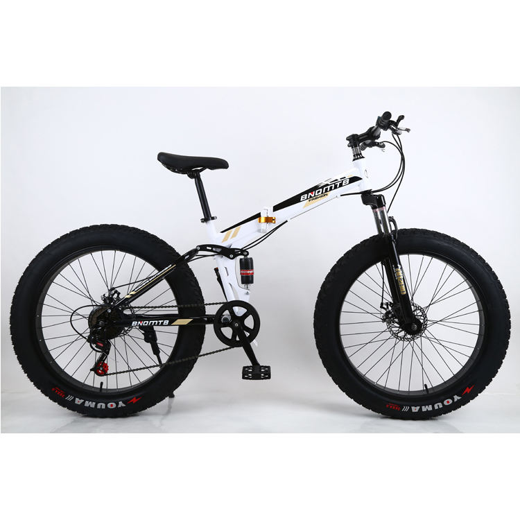 2023 wholesales Folding Bike Fat Tire Bike Double Shock Absorber Two Disc Brake mtb Mountain Bikes 4.0 Ultra Wide Tire Bicycle