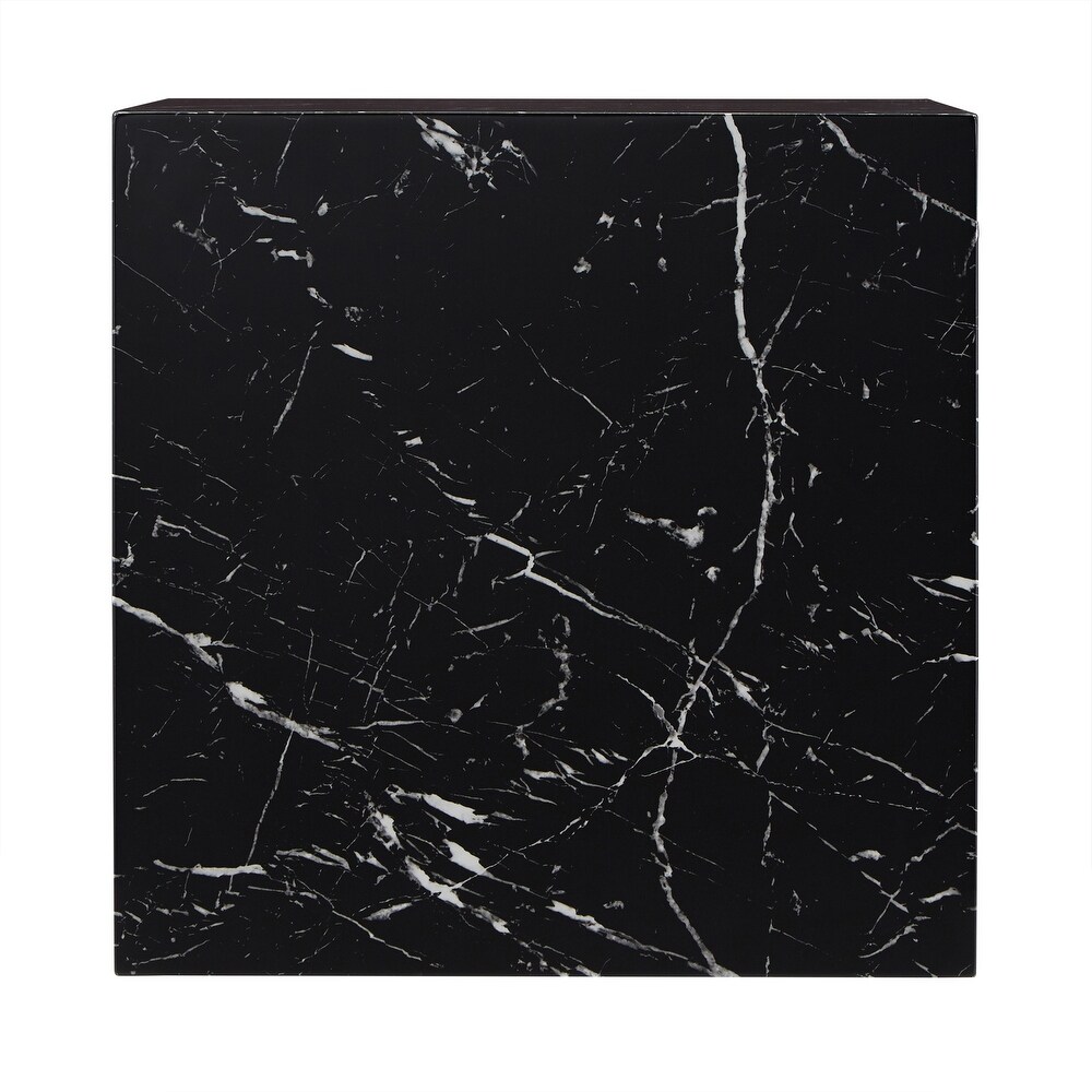 Darcy Faux Marble Square End Table by iNSPIRE Q Bold