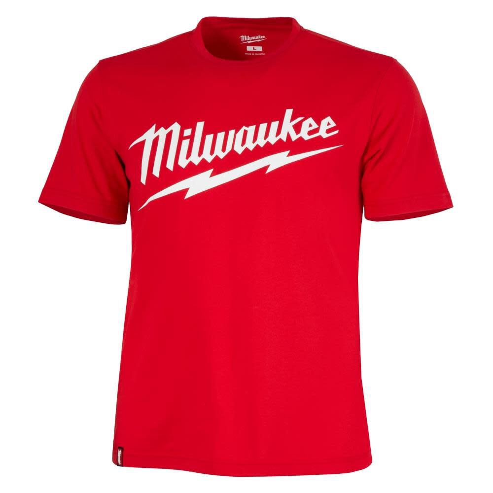 Milwaukee Heavy Duty T-Shirt Big Logo Short Sleeve Red 607RM910 from Milwaukee