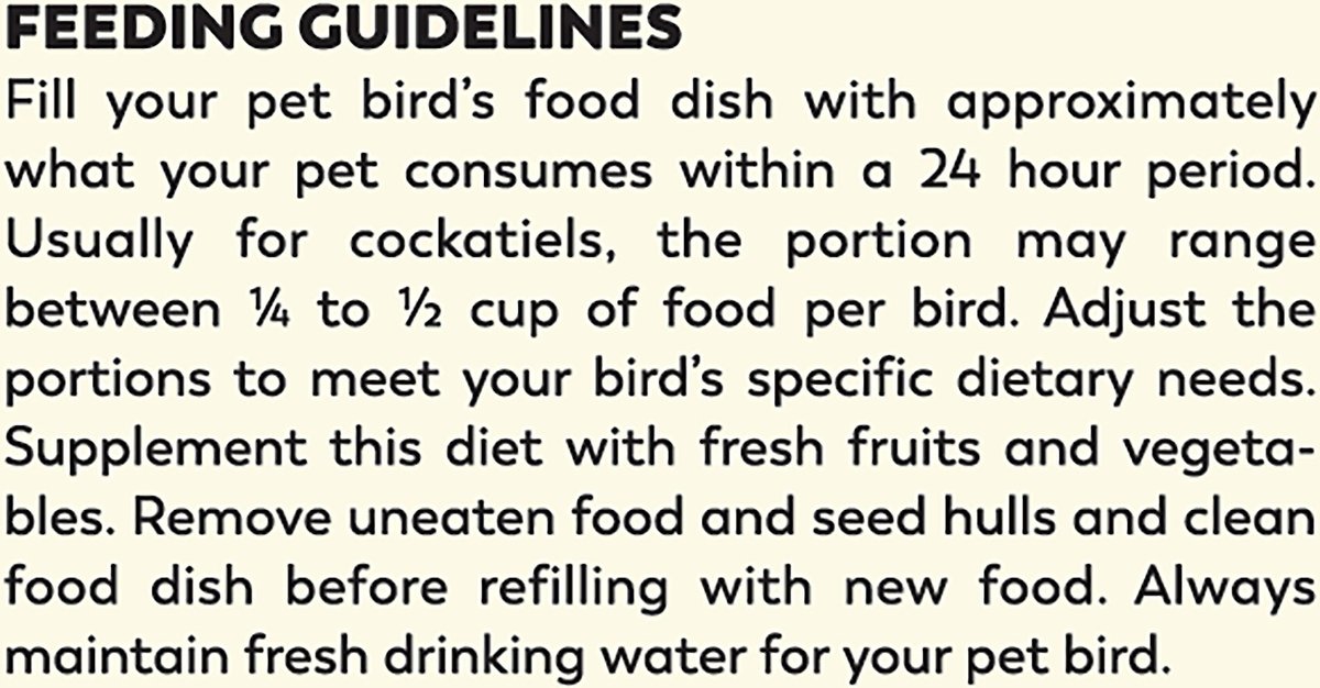 Higgins Sunburst Gourmet Blend Cockatiel Food