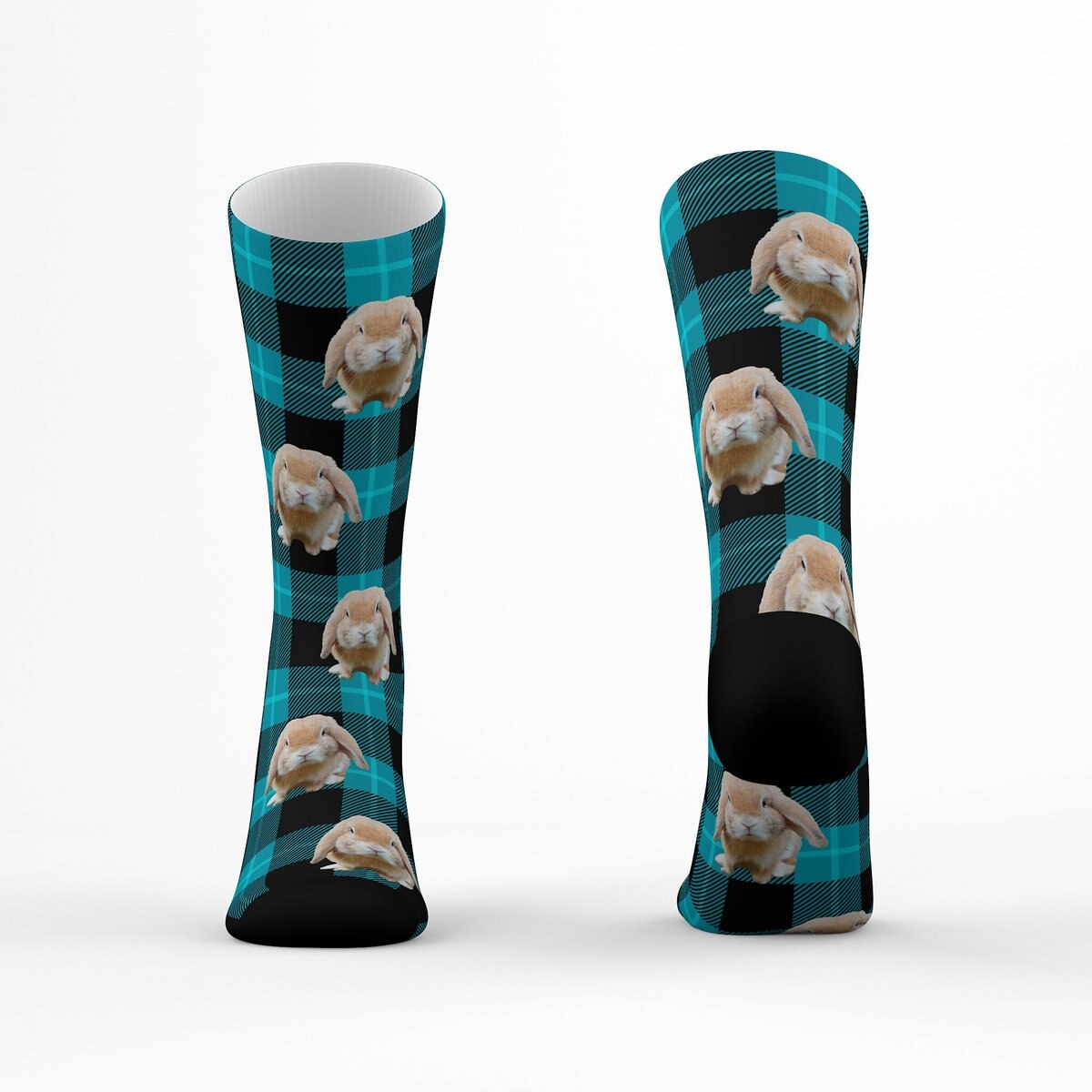 Tribe Socks Personalized Plaid Pet Face Socks