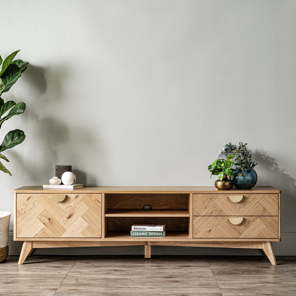 LOFTUS Entertainment TV Unit 180cm - Oak