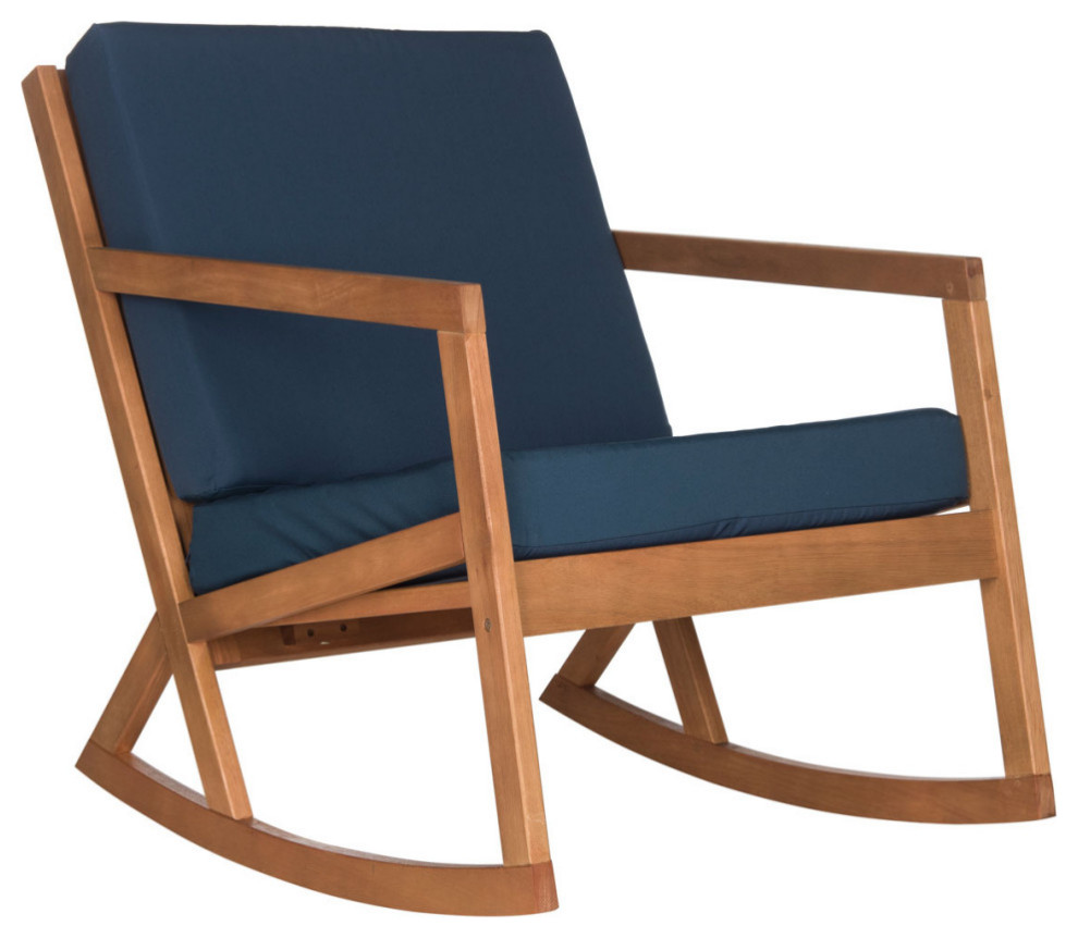 Elion Rocking Chair Natural/ Navy   Contemporary   Rocking Chairs   by AED Luxury Home Decor  Houzz