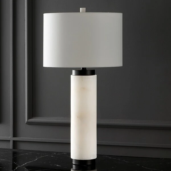 SAFAVIEH Couture Sydni Alabaster Pillar Table Lamp - 15 IN W x 15 IN D x 30 IN H