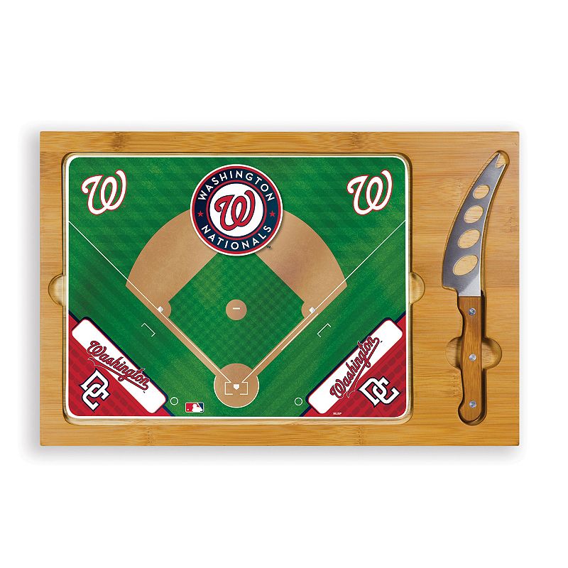 Picnic Time Washington Nationals Icon Rectangular Cutting Board Gift Set