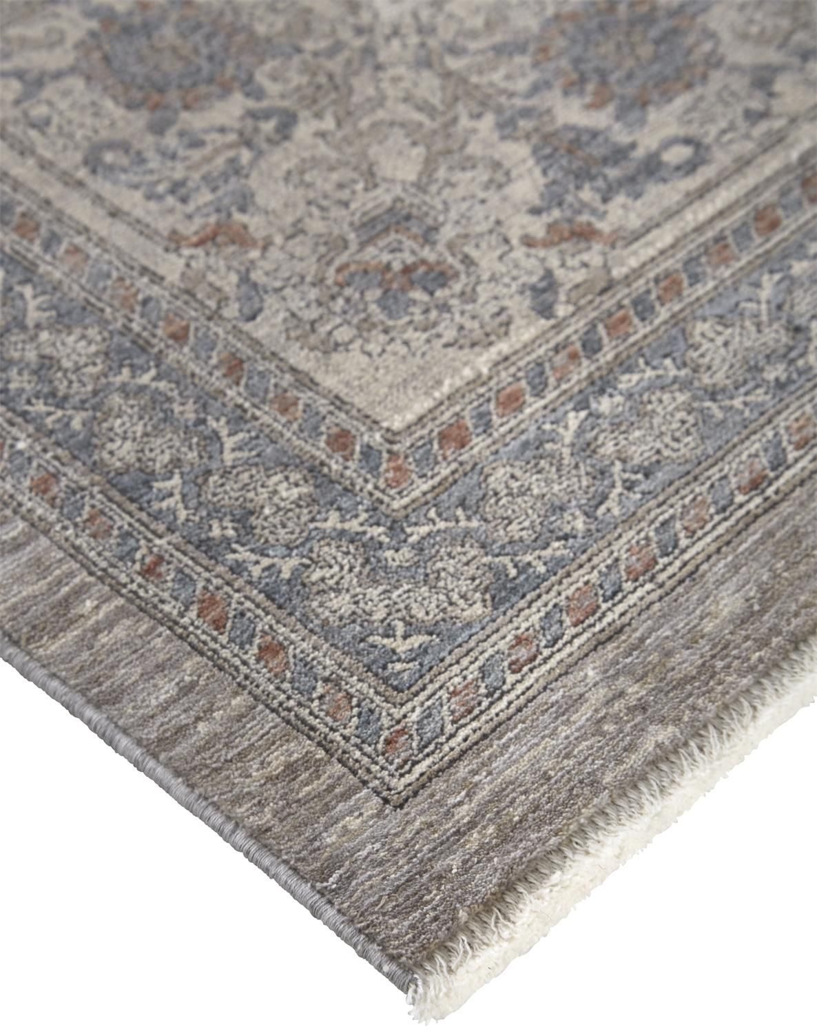 Gilford Gray and Blue Rug by BD Fine