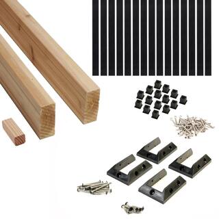 ProWood 6 ft. Cedar Rail Kit with Aluminum Square Balusters 447171