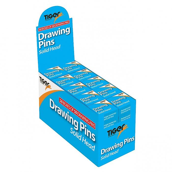 Tiger Stationery Drawing Pins (Pack Of 50)