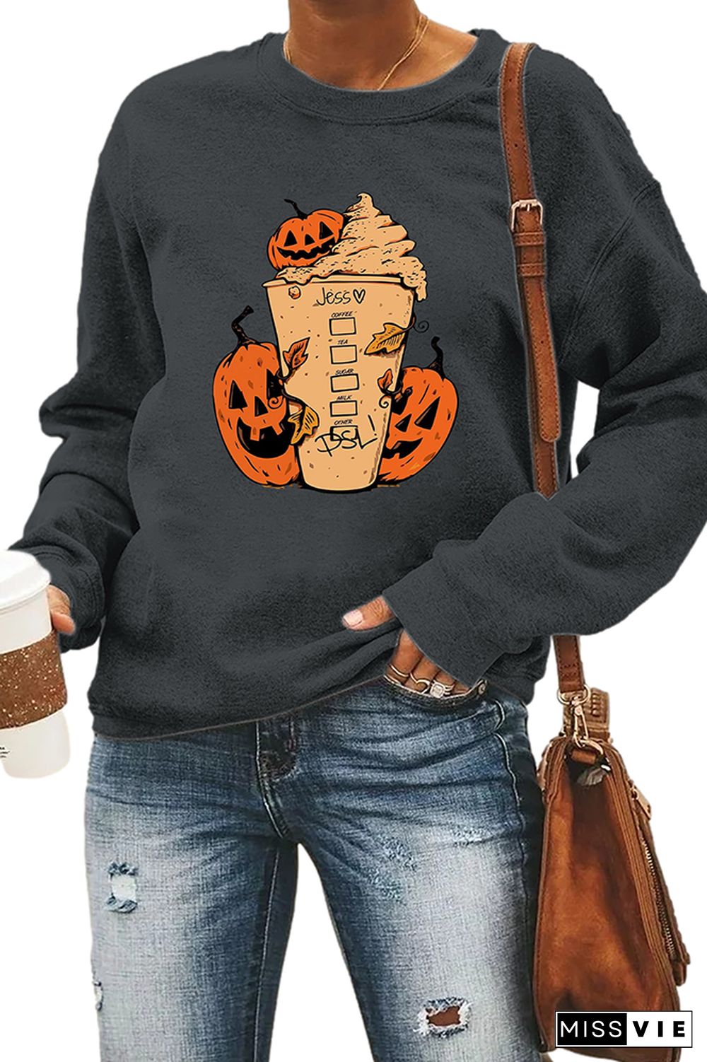 Pumpkin Spice Latte Longsleeve Sweatshirt Wholesale