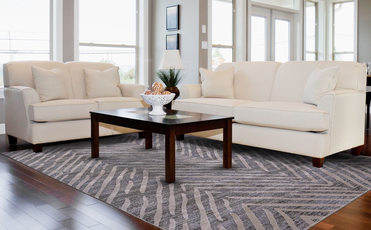 Vanhorn Stormy and Opal Gray Rug by BD Fine