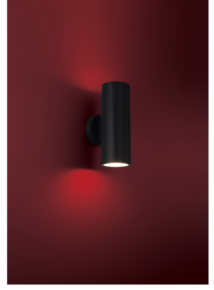 Matira 2 Light Outdoor Wall Light  Black   Outdoor Wall Lights And Sconces   by Buildcom  Houzz