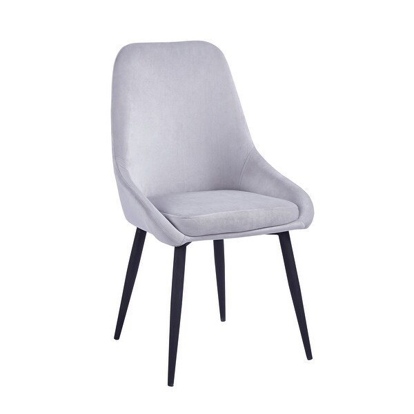 Porthos Home Fern Dining Chairs Set of 2， Velvet Upholstery， Steel Legs