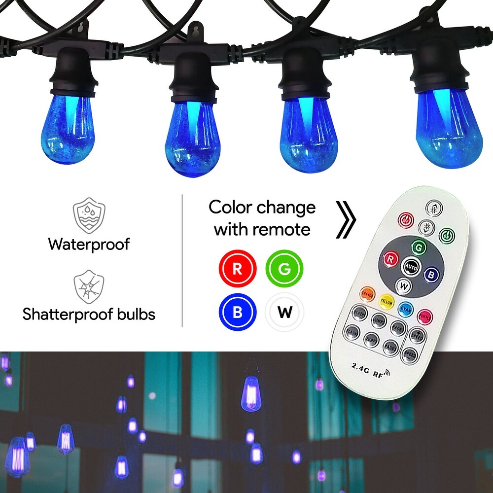 LEDPAX 24 Light 48 ft. Indoor and Outdoor LED String Light  Changing Color Lights   48 Foot