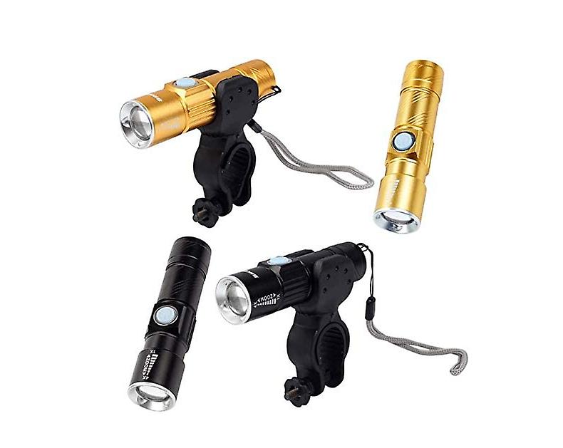 Bike Light Set，Super Bright Bike Light Set， Bike Lights USB Rechargeable，Lightweight Cycling Flashlight Lighting Parts for Night Riding/Camping(Yellow)