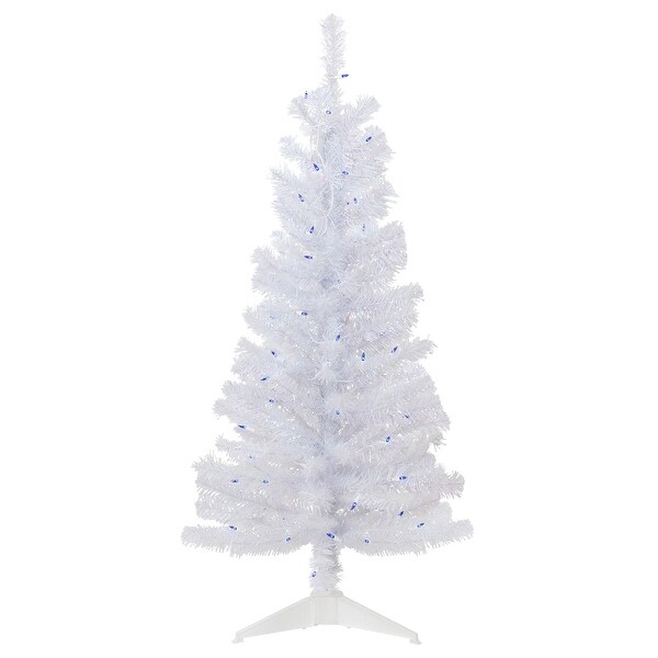 4' Prelit Rockport White Pine Artificial Christmas Tree