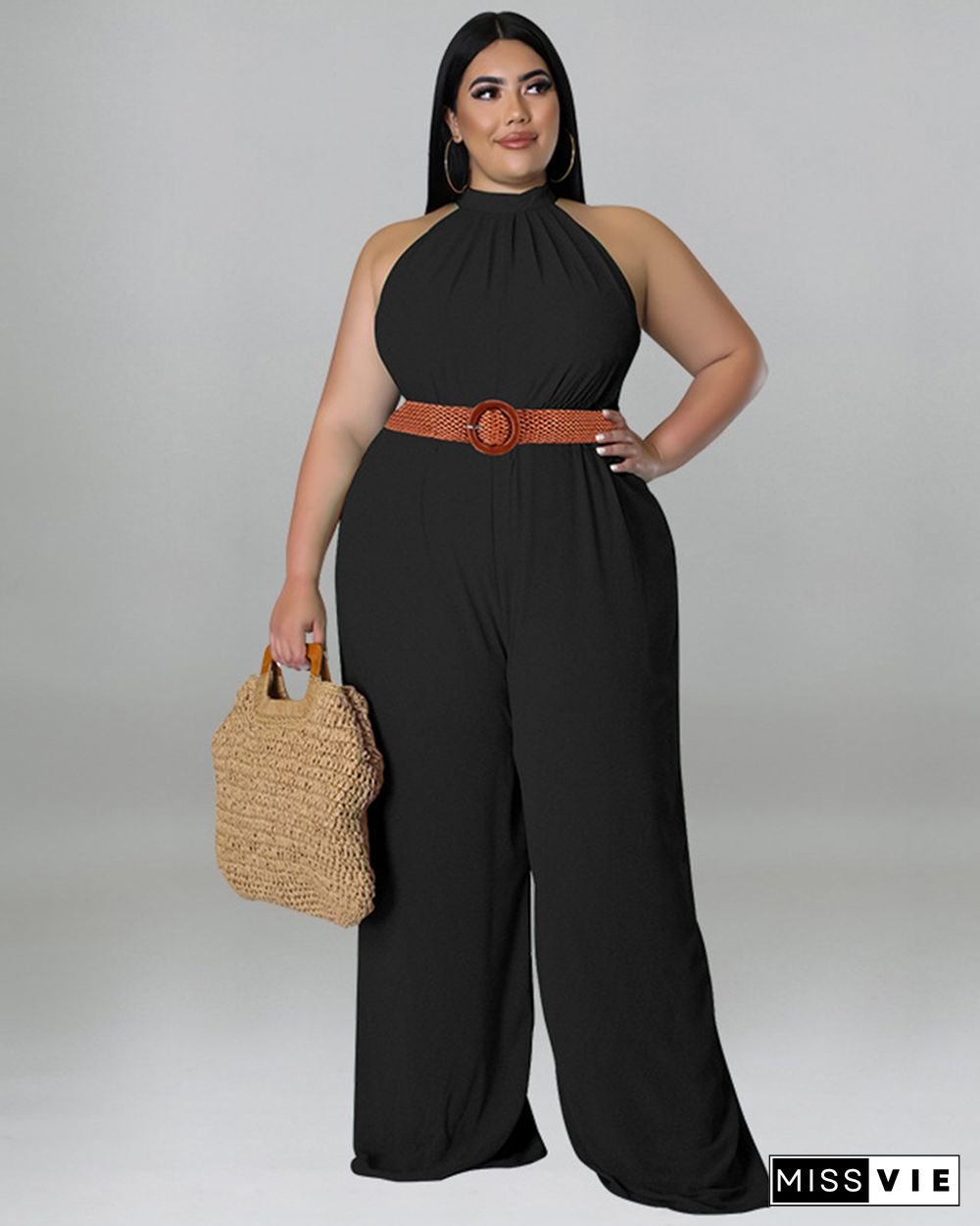 TRINA HIGH-BACK JUMPSUIT(WITH BELT)