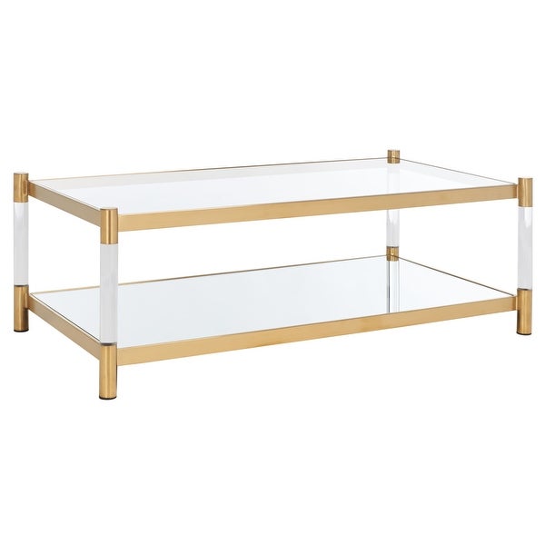 SAFAVIEH Couture Shayla Acrylic Coffee Table - 48 IN W x 26 IN D x 18 IN H