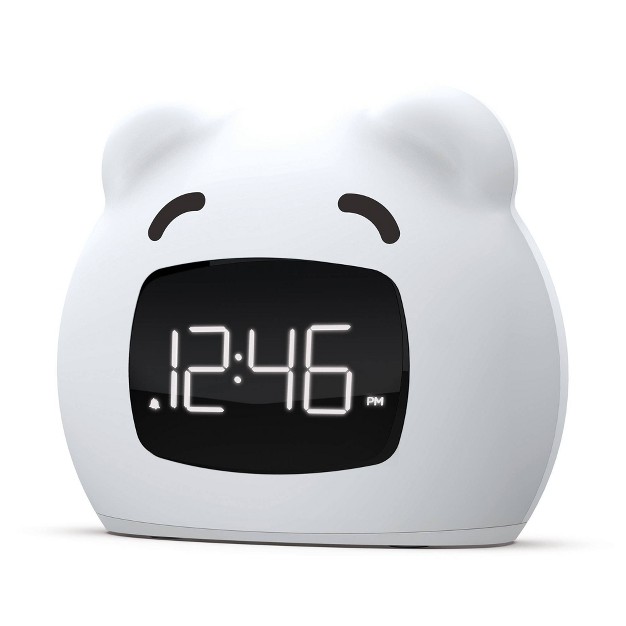 Kids x27 Wake Up Light Alarm Bear Clock White Capello