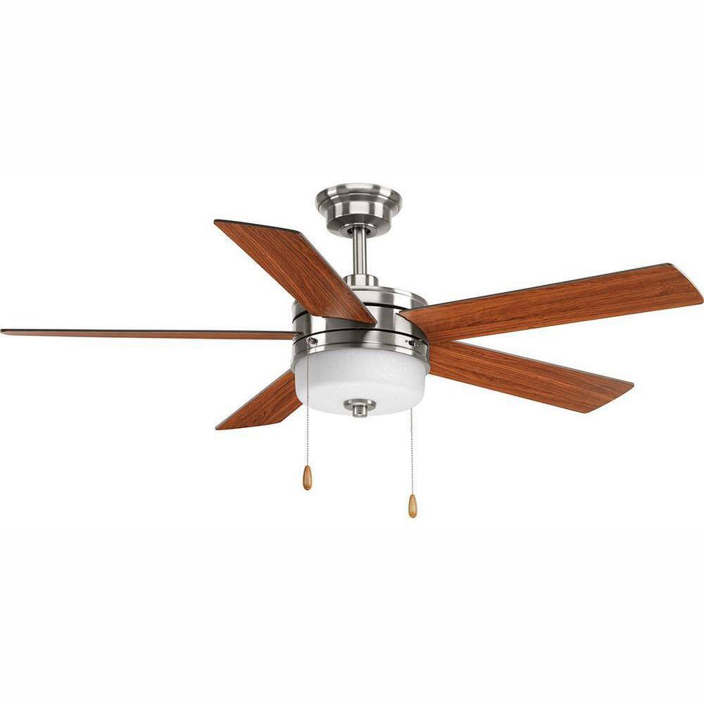 Progress Lighting Verada 54 in. LED Indoor Brushed Nickel Ceiling Fan with Light Kit P2558-0930K