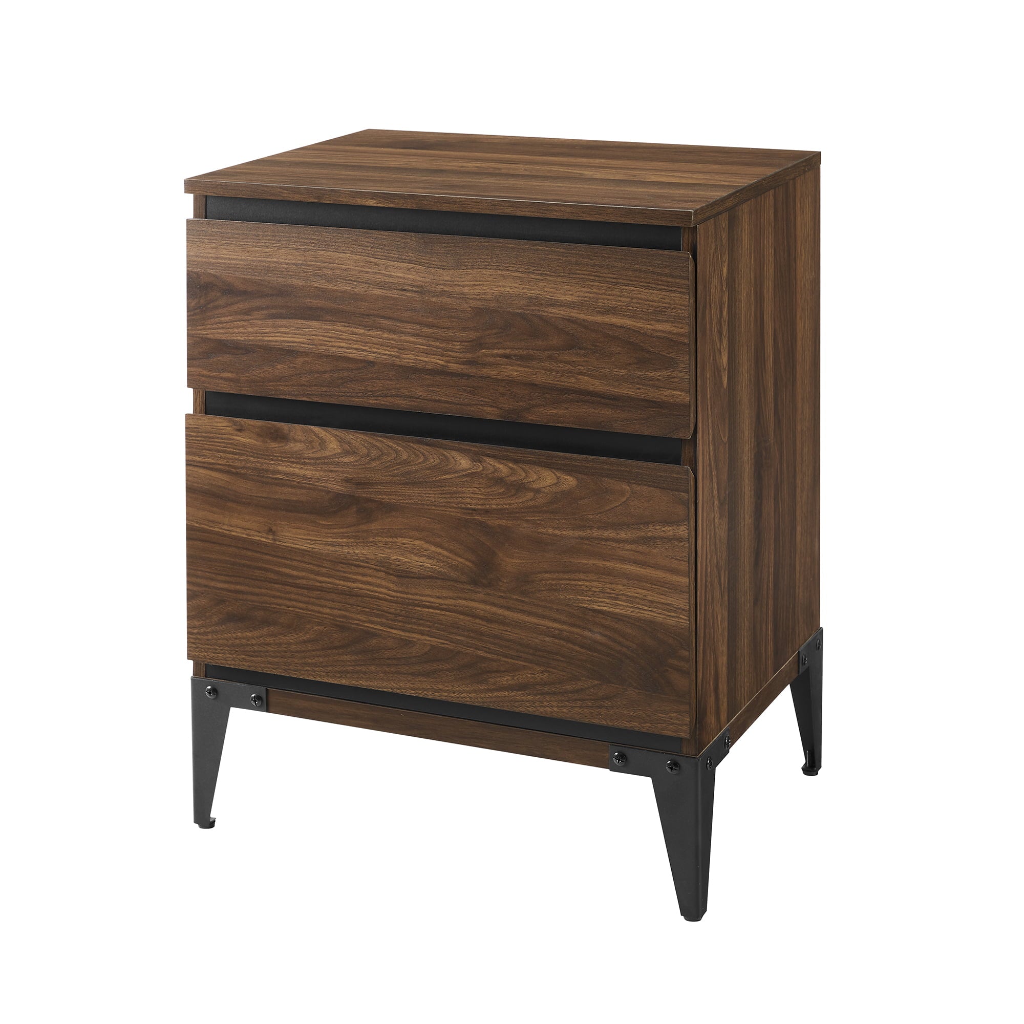 Desert Fields Eaton 2-Drawer Nightstand, Walnut