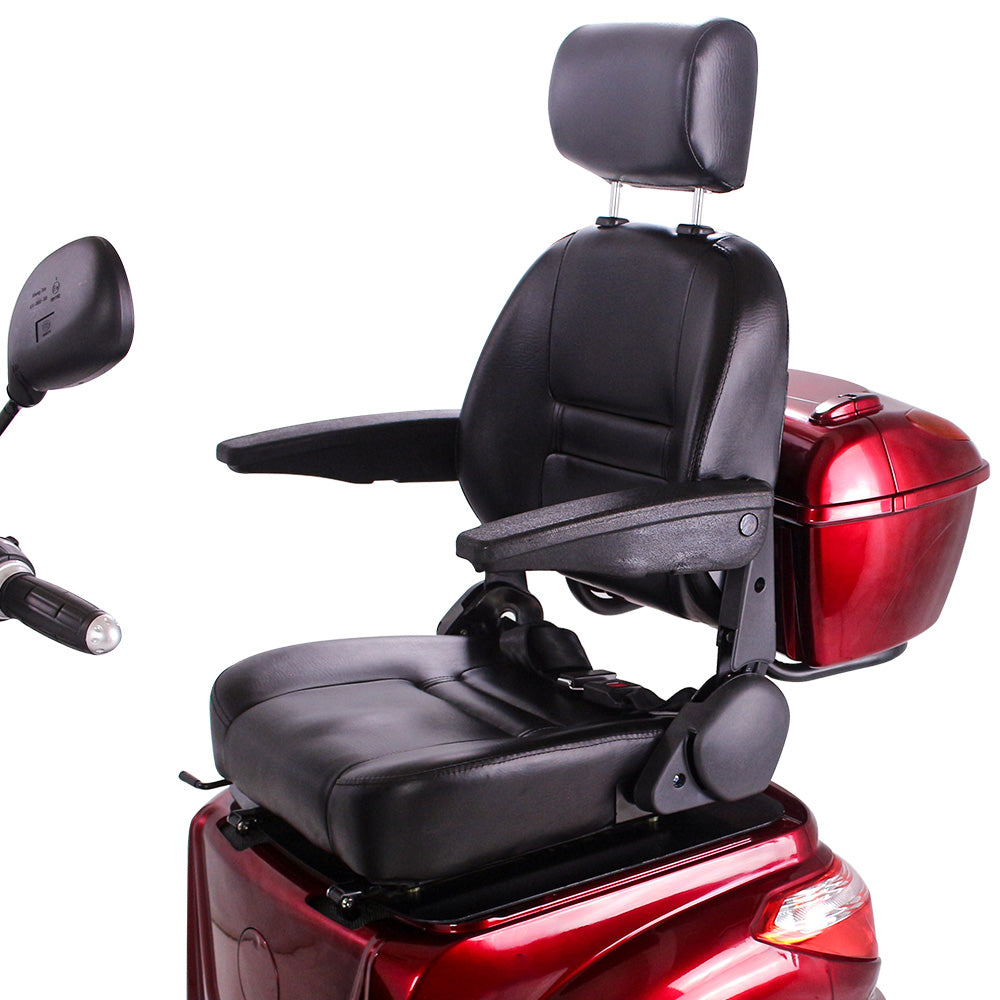 Auto Parts Transport Mobile Scooters Electric Mobile Scooter Fastest Mobility Scooter With Four Wheels For Adults & Seniors, Red