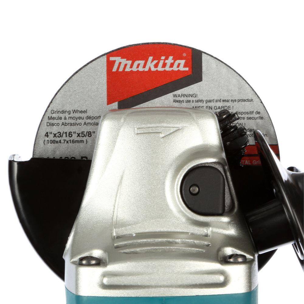 Makita 6 Amp Corded 4 in. Lightweight Angle Grinder with Grinding Wheel Wheel Guard Side Handle Hard Case GA4030K