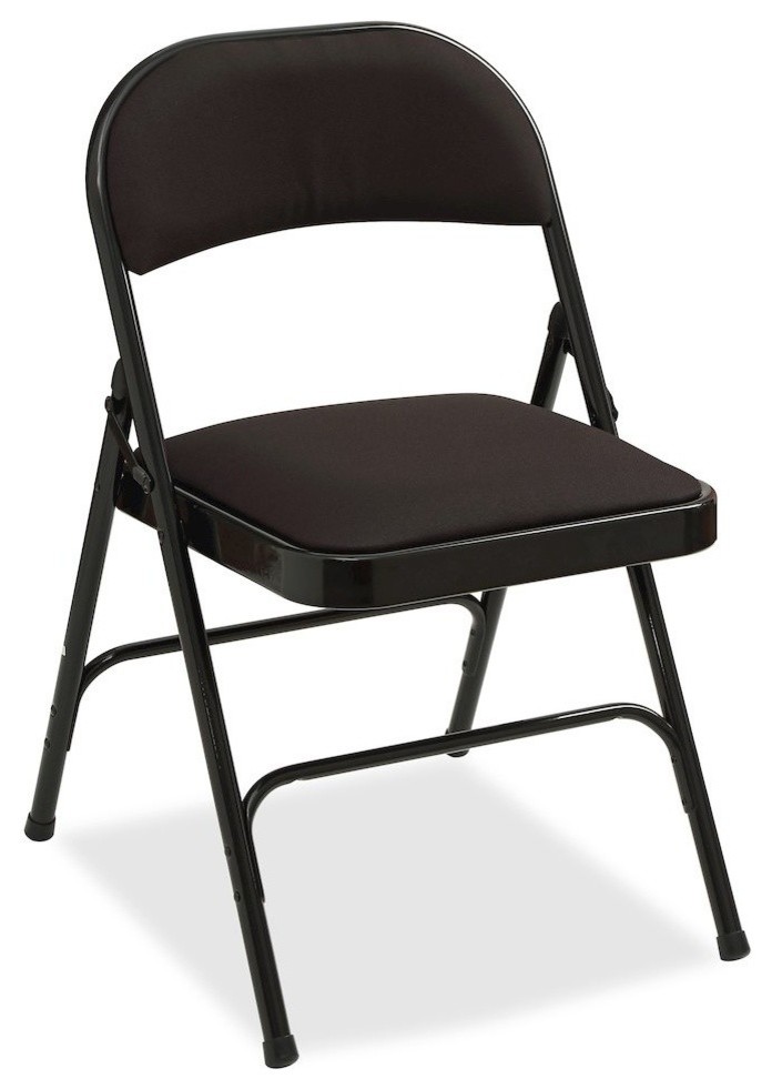 Lorell Padded Seat Folding Chairs  Set of 4   Contemporary   Folding Chairs And Stools   by BisonOffice  Houzz