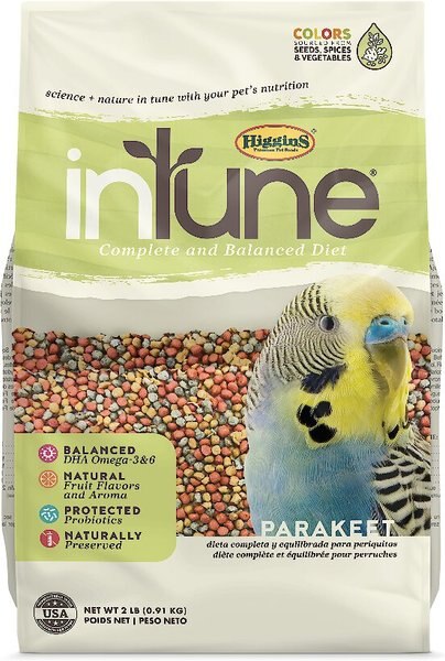 Higgins inTune Complete and Balanced Diet Parakeet Bird Food