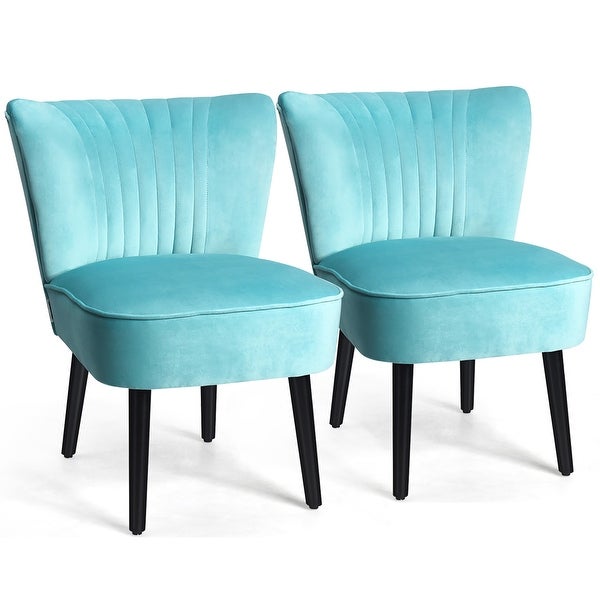 Set of 2 Accent Chair Upholstered Modern Leisure Sofa Chair