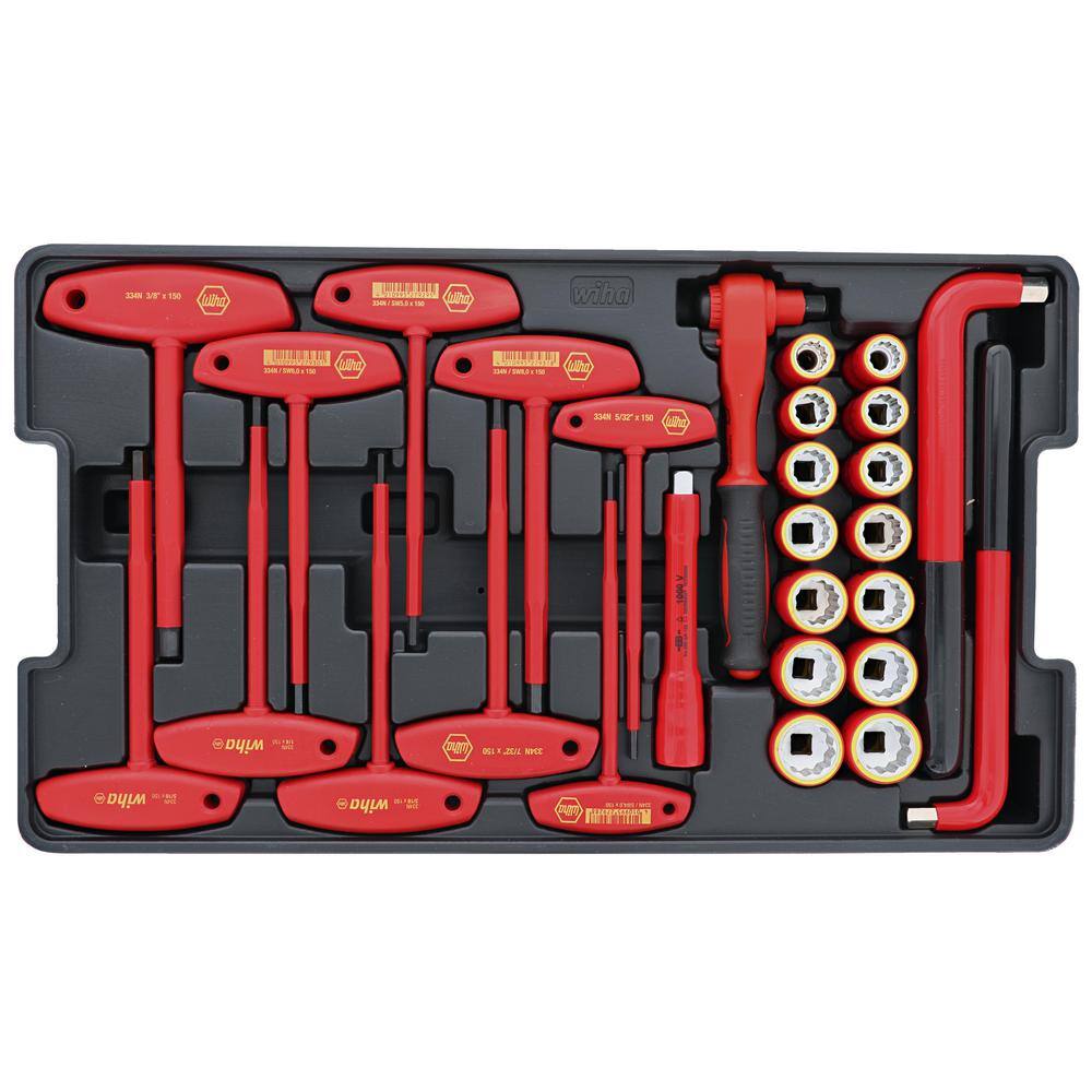 Wiha 80-Piece Master Electrician's Insulated Tools Set In Rolling Hard Case 32800