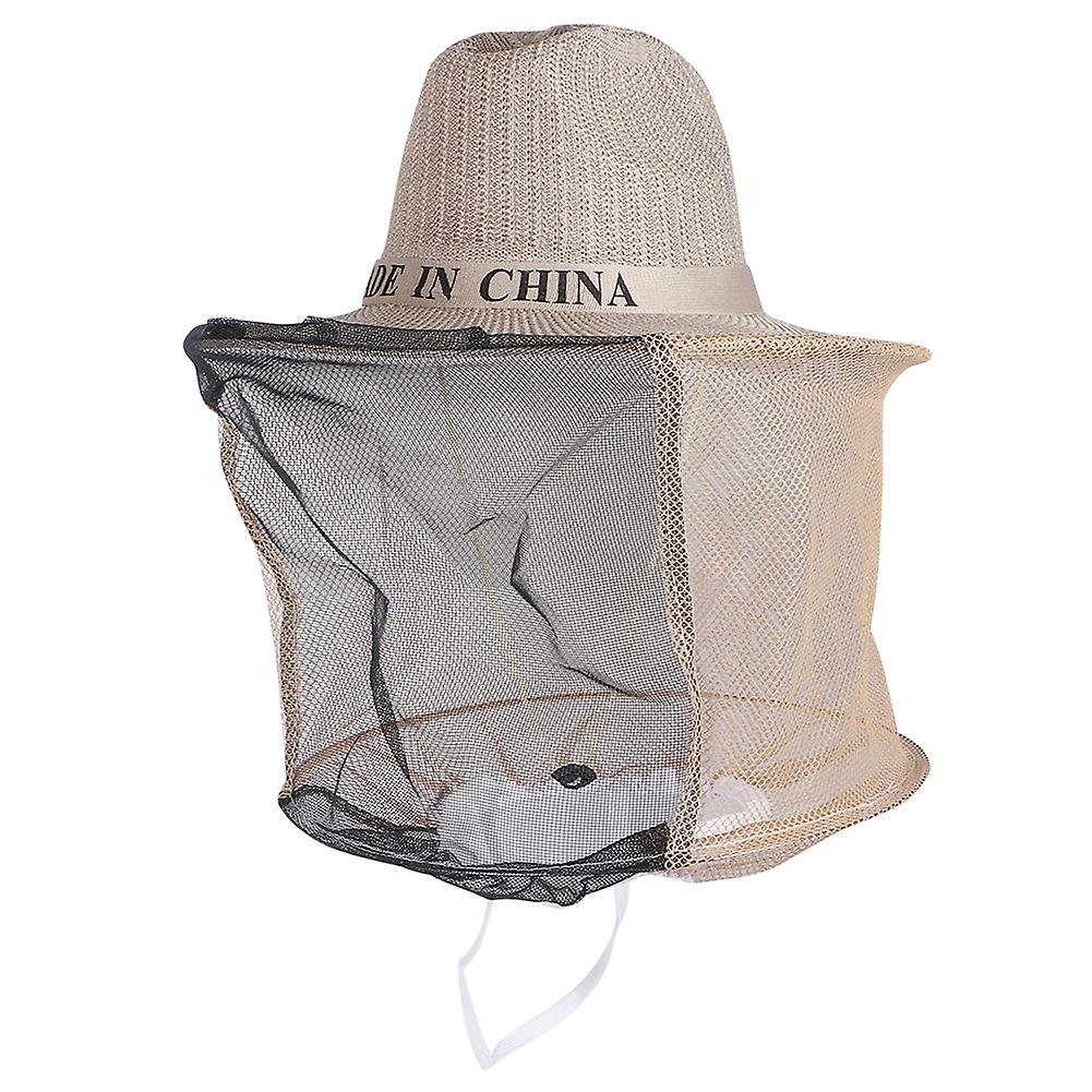 Practical Bee Insect Mesh Face Mask Net Protector Protective Cap Beekeeping Hat