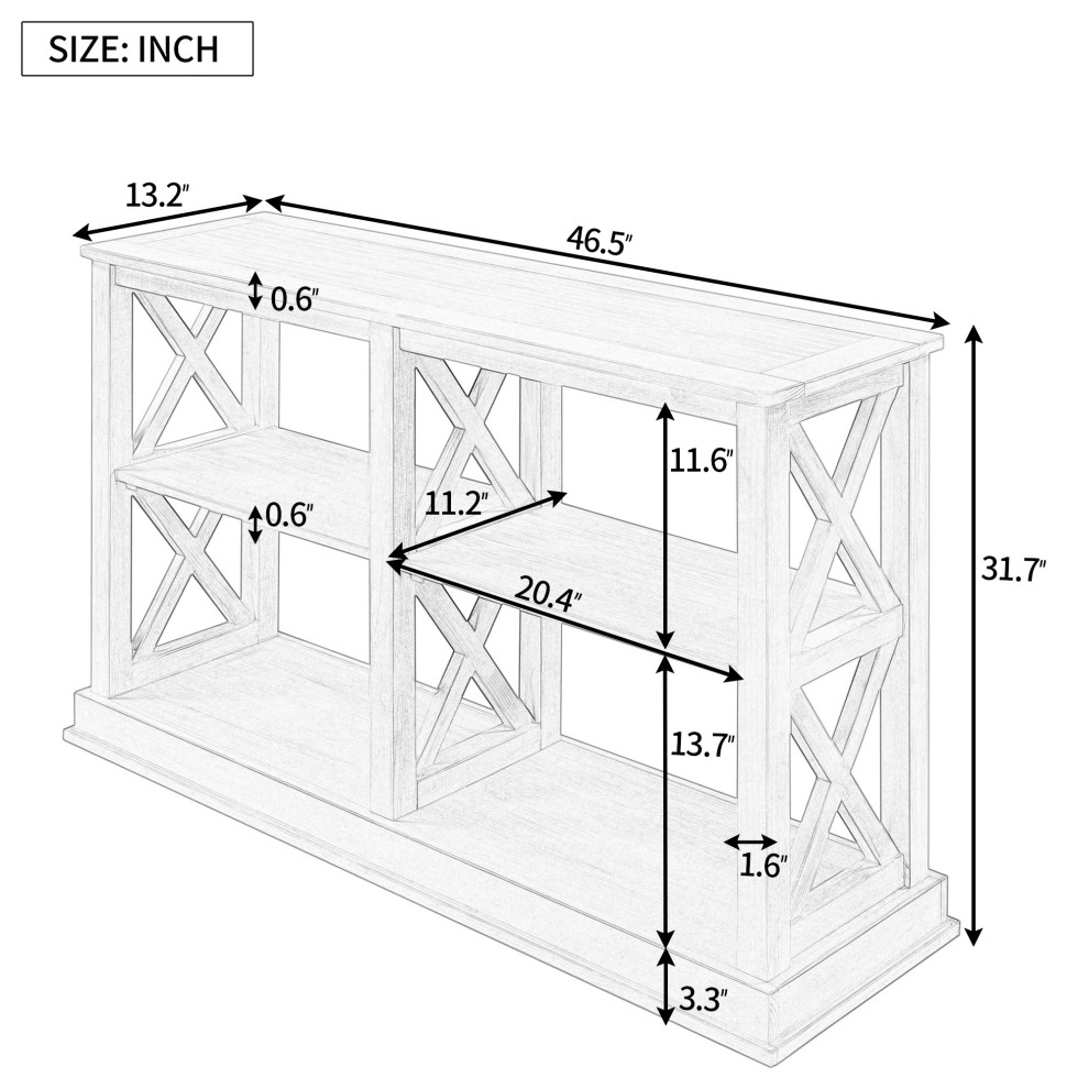 IC4017 Carlie Console Table  White   Transitional   Console Tables   by IDEAZ International  LLC  Houzz