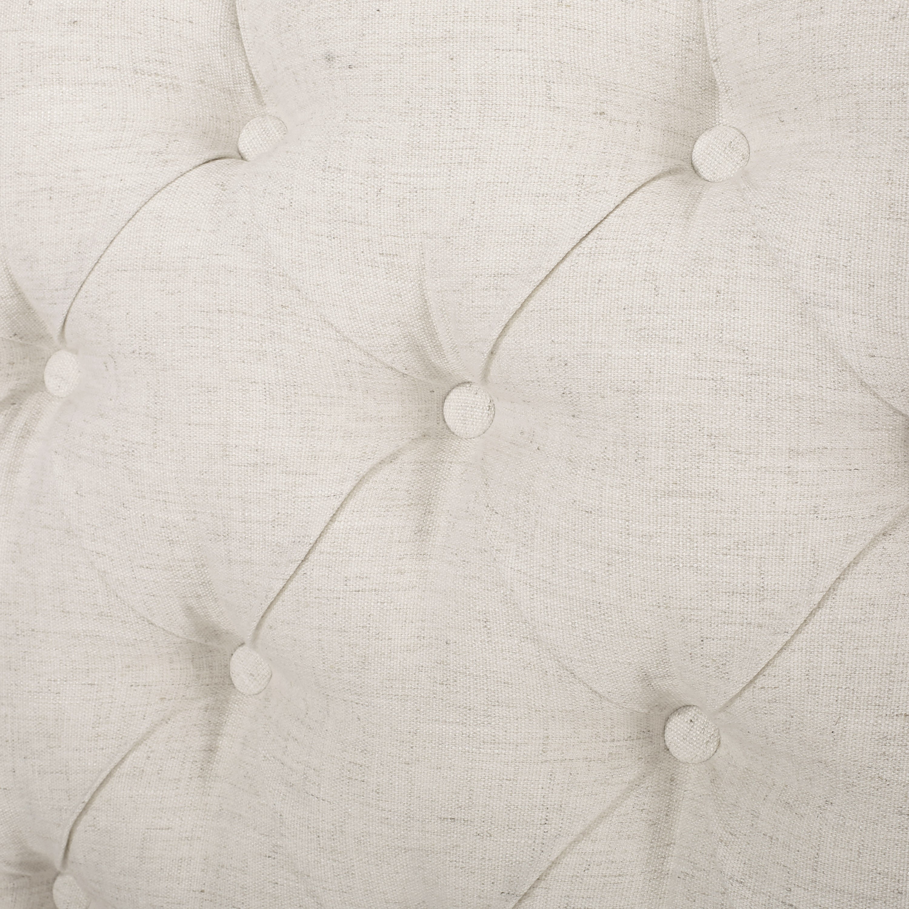 Allen Wingback Queen/Full Tufted Beige Fabric Headboard