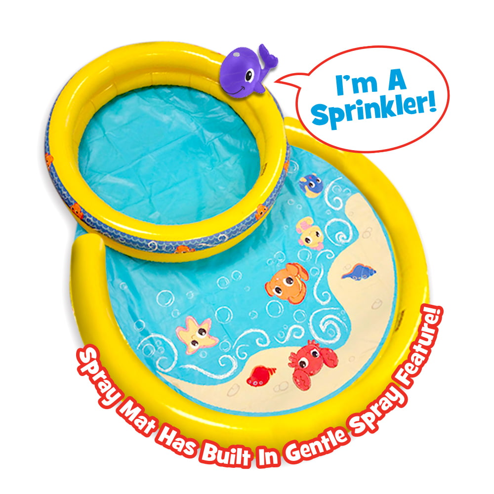 Little Tikes Lt My First Lil Water Park, Round Yellow Splash Pool, Kids Ages 3-6