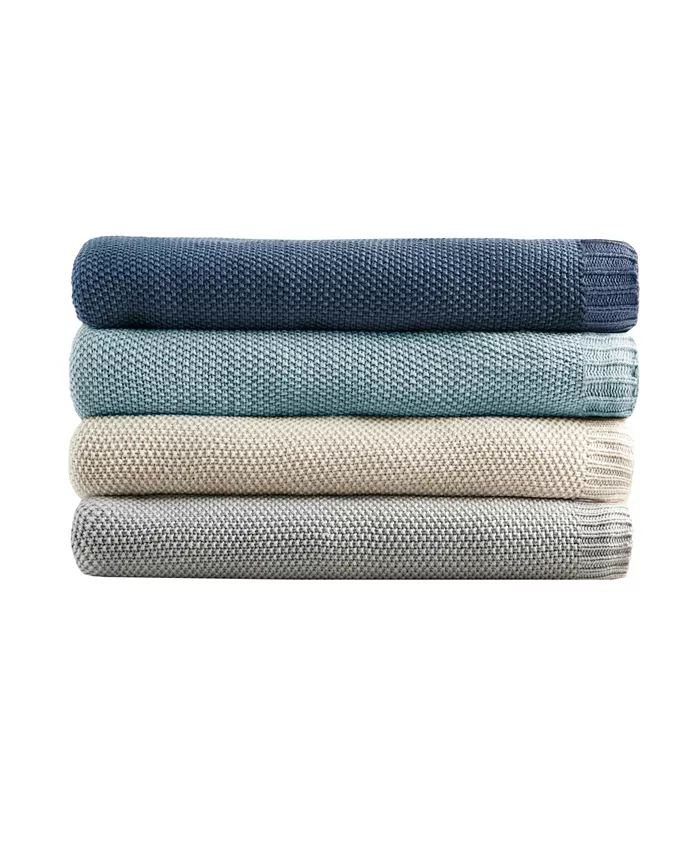 INK+IVY Bree Classic Knit Blanket， Twin