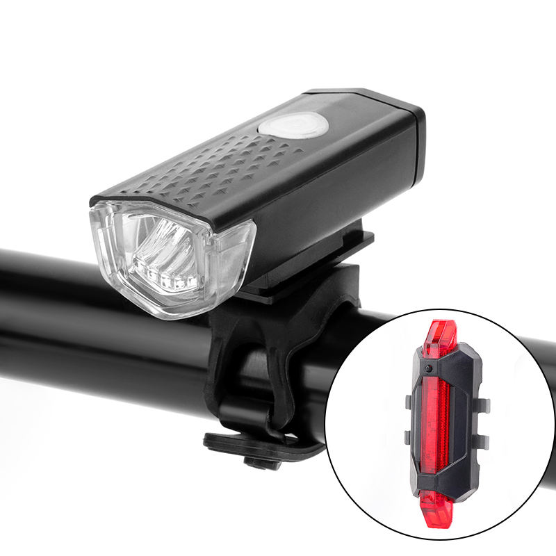 Headlight Lamp Flashlight Cycling Safety Warning mtb bike light front rear and back led waterproof mountain bicycle light set