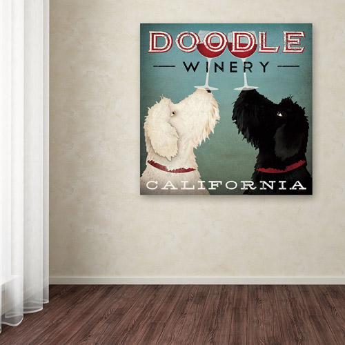 Trademark Fine Art Doodle Wine Canvas Art by Ryan Fowler